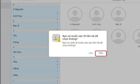 Mẹo xóa cùng lúc nhiều danh bạ trên iPhone
