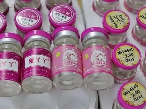 Phù phép kính áp tròng Trung Quốc thành hàng nhãn hiệu Hàn Quốc