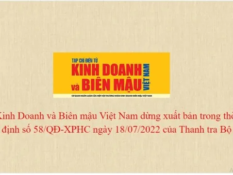 Phạt 70 triệu đồng, đình bản 3 tháng Tạp chí Kinh doanh và Biên mậu