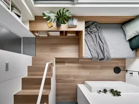 Căn hộ của cô gái độc thân chỉ 17.6m² nhưng gây ấn tượng mạnh mẽ với cách thiết kế thông minh