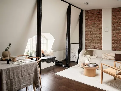 Căn hộ gác mái chỉ rộng 42m² nhưng góc nào góc nấy cũng cực đẹp