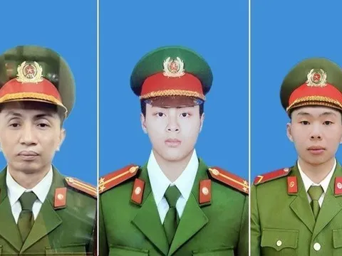 Hôm nay, tổ chức trọng thể tang lễ cho 3 chiến sĩ Công an nhân dân hi sinh