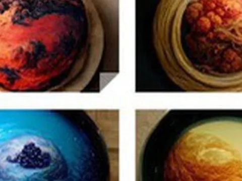 Ngắm Thái Dương hệ tuyệt đẹp từ... đồ ăn