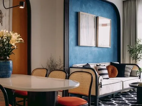 Căn hộ 90m² ở TP.HCM theo phong cách Indochine với bảng màu nhiệt đới mới mẻ