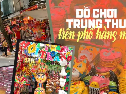 Phố Hàng Mã ''nhuộm đỏ'' trước thềm trung thu: Đồ chơi, đồ trang trí cực đa dạng, giá chỉ từ 15.000 VNĐ