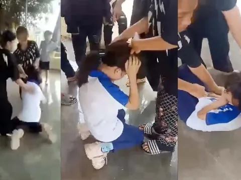 Vừa nhập học, nữ sinh lớp 6 bất ngờ bị bắt quỳ, hành hung dã man rồi tung clip lên mạng