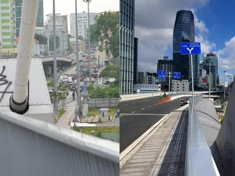 Hình ảnh cầu Thủ Thiêm 2 sau khi xóa những nét vẽ bẩn nhằng nhịt