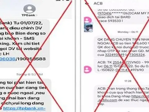 Cảnh giác với tin nhắn lừa đảo mạo danh ngân hàng