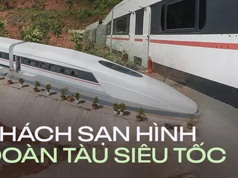 Cận cảnh khách sạn đoàn tàu siêu tốc “mọc lên” giữa núi rừng Tây Bắc
