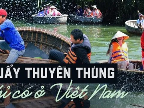 Chao đảo trên thuyền thúng - một "đặc sản" du lịch Việt Nam khiến du khách phấn khích