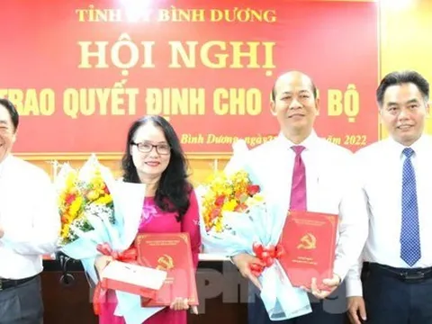Bình Dương trao quyết định bổ nhiệm cán bộ chủ chốt