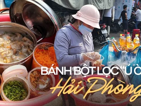 Xe bánh bột lọc chợ Đổ, Hải Phòng 3 tiếng bán hết 10.000 chiếc