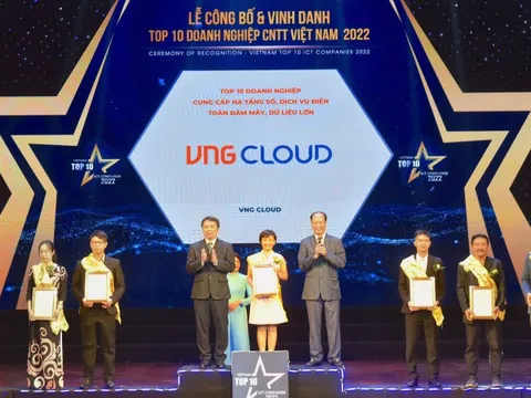 VNG Cloud đạt Top 10 DN cung cấp hạ tầng số, điện toán đám mây