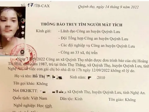Nữ sinh lớp 7 “mất tích” bí ẩn cùng chị em họ