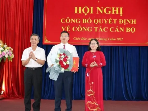 Bà Rịa - Vũng Tàu: Huyện ủy Châu Đức có tân Bí thư