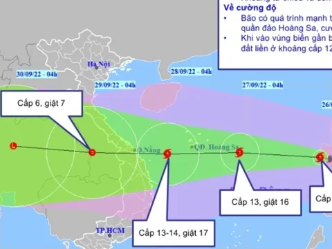 Bão số 4 giật cấp 16 tạo sóng cao 9-11 m, di chuyển nhanh vào Trung Bộ