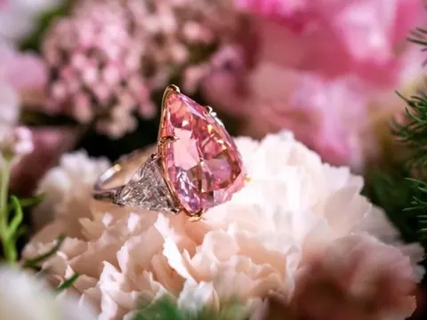 Đấu giá viên kim cương hồng quý hiếm