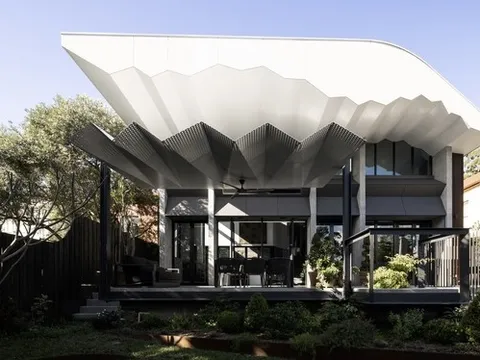 Ngôi nhà có phần mái như một bản nhạc hòa tấu