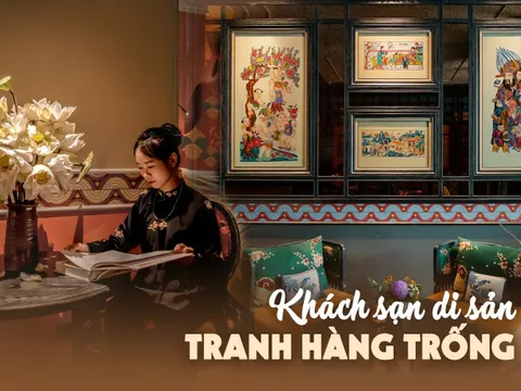 Bên trong “khách sạn di sản” duy nhất sở hữu bức tranh Hàng Trống lớn nhất: Tái hiện nét đẹp Thăng Long xưa độc đáo