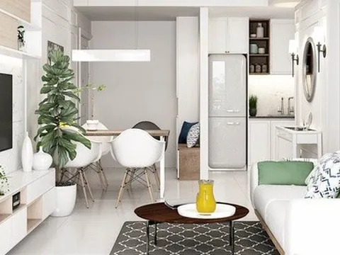 Cải tạo căn hộ 56m2 thoáng đãng cho gia đình trẻ