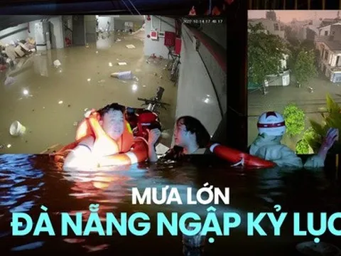 Mưa ngập lịch sử tại Đà Nẵng: Nhiều nơi cúp điện, người dân hối hả ôm đồ chạy lụt trong đêm