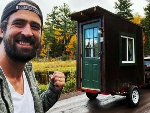 Nhà di động tí hon chỉ rộng 3m2 vẫn đủ dùng cho 2 người và 1 chú chó
