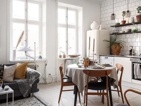 Căn hộ 57m² với cách sắp xếp không gian tận dụng ánh sáng thông minh