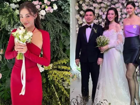 Toàn cảnh hôn lễ Hoa hậu Đỗ Mỹ Linh và chồng doanh nhân: Dàn mỹ nhân đổ bộ, Lương Thuỳ Linh bắt được hoa cưới