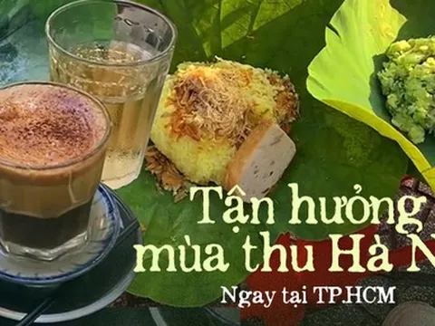 Trải nghiệm mùa thu Hà Nội "gây sốt" tại TP.HCM: Giới trẻ rủ nhau mua xôi cốm đến quán cà phê nhâm nhi