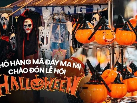 Chưa tới Halloween mà phố Hàng Mã đã đông nghịt người đến mua sắm, chụp ảnh