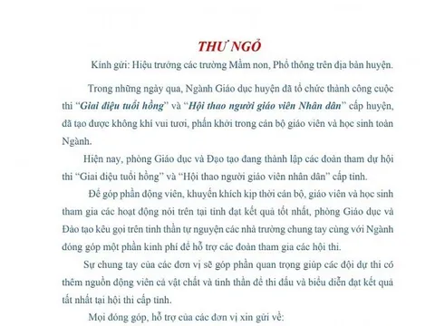 Trưởng phòng huyện nghèo nhất nước ở Thanh Hóa ra thư ngỏ "xin tiền" các trường