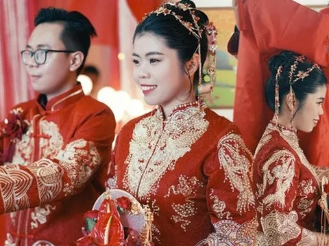 Đám cưới theo truyền thống của người Hoa chi phí 300 triệu ở An Giang: Tỉ mỉ tới từng chi tiết