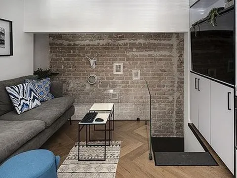 Căn hộ 36m² có thiết kế chìm dưới đất với bố cục thông minh