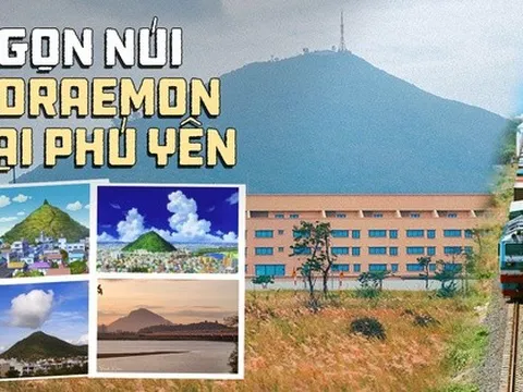 Nhiếp ảnh gia phát hiện ngọn núi tại Phú Yên cực giống ngọn núi sau trường nổi tiếng trong truyện Doraemon
