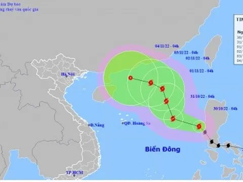Bão số 7 đã đi vào Biển Đông, với sức gió giật cấp 12