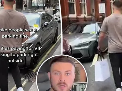 Đỗ xe kiểu 'VIP' của Tiktoker triệu phú: coi vé phạt đỗ trái phép như phí gửi xe giá cao