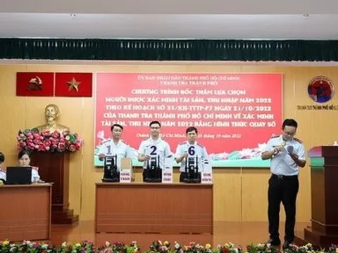 Tp.HCM: Bốc thăm chọn 25 cán bộ để xác minh thu nhập, tài sản