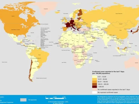 COVID-19: Giảm sâu nhưng 2 nước châu Á bị "đánh dấu đỏ"