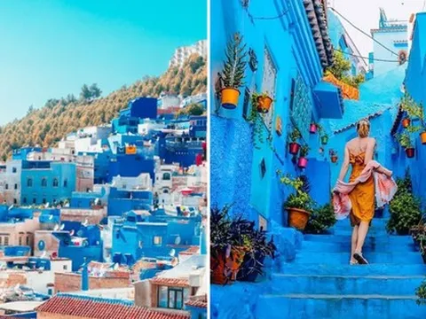 Ghé thăm thị trấn toàn màu xanh độc đáo: Giữa châu Phi lại có thiên đường bí mật như Santorini thứ hai