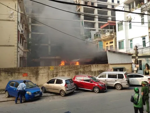 Cháy tại trụ sở Sở Văn hoá và Thể thao Hà Nội