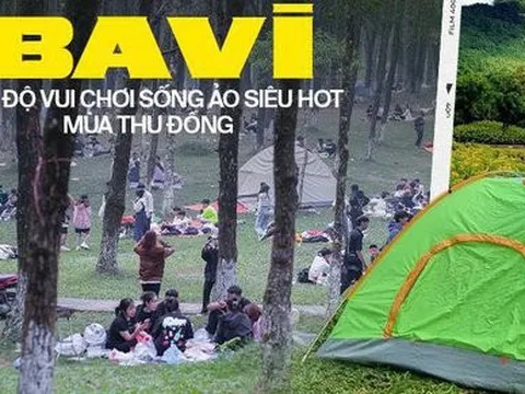 Ba Vì đông nghịt mùa dã quỳ: Giới trẻ đổ xô đến cắm trại, check-in