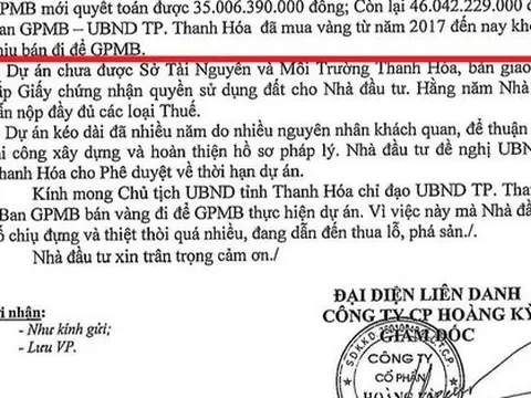 Doanh nghiệp tố một ban của TP Thanh Hóa dùng 46 tỉ đồng mua vàng?