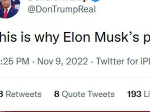 Tài khoản Twitter của ông Donald Trump đã được Elon Musk mở trở lại?