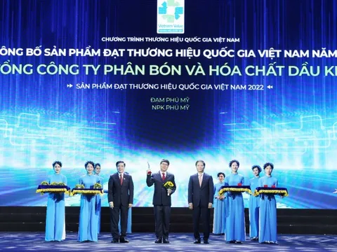 Phân bón Phú Mỹ lần thứ 5 được công nhận là Thương hiệu Quốc gia
