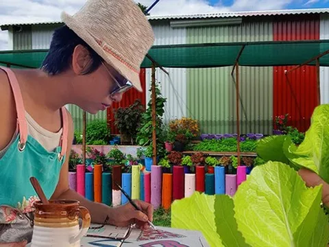 Khu vườn xanh tươi của bà mẹ trẻ người Việt trên đất Úc