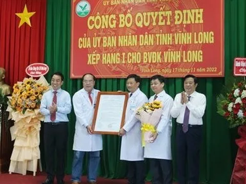 Bệnh viện Đa khoa Vĩnh Long đạt tiêu chí bệnh viện hạng I