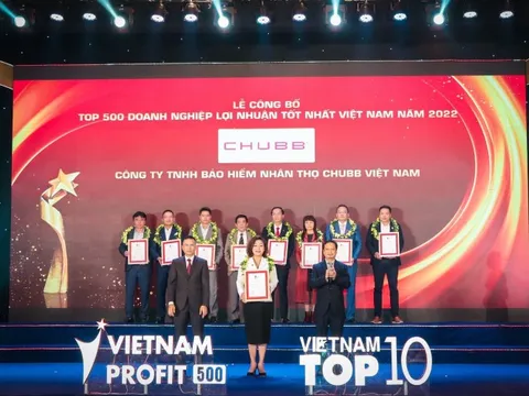 Chubb Life góp mặt “Top 500 doanh nghiệp lợi nhuận tốt nhất Việt Nam”