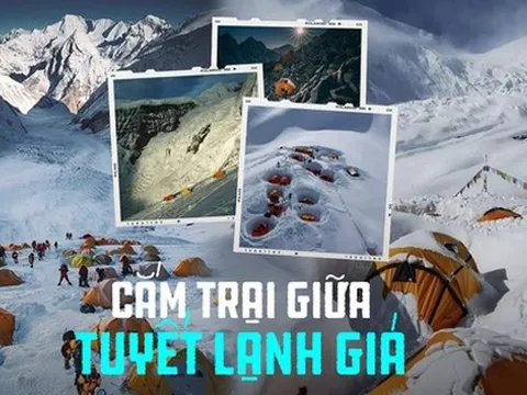 Cắm trại ngay giữa hố tuyết tại Nepal, trải nghiệm có 1-0-2 trong hành trình chinh phục đỉnh Everest