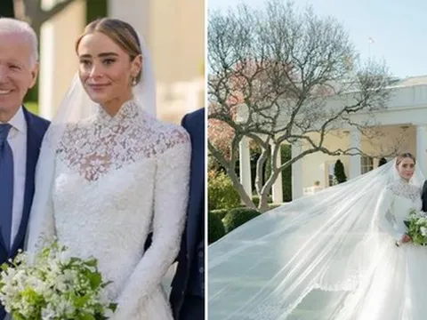 Đám cưới tại Nhà Trắng đầu tiên sau nhiều năm: Cháu gái Tổng thống Biden xinh đẹp trong hôn lễ riêng tư