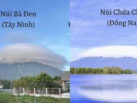 Sau núi Bà Đen ở Tây Ninh, lại đến núi Chứa Chan (Đồng Nai) xuất hiện đám mây lạ khiến dân tình xôn xao